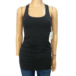 Beyond The Bump By Beyond Yoga Maternity Tank Top Racerback Ruched Longline